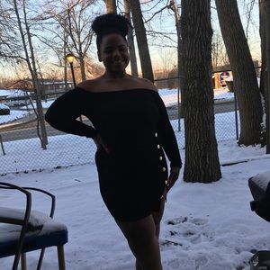 Fashion Nova Inevitable Change Off Shoulder Mini